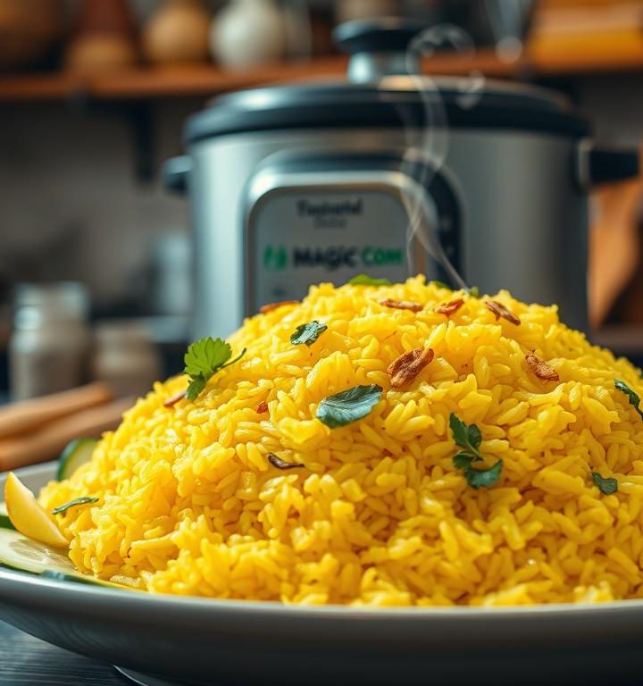 Resep Cara Bikin Nasi Kuning di Magic Com